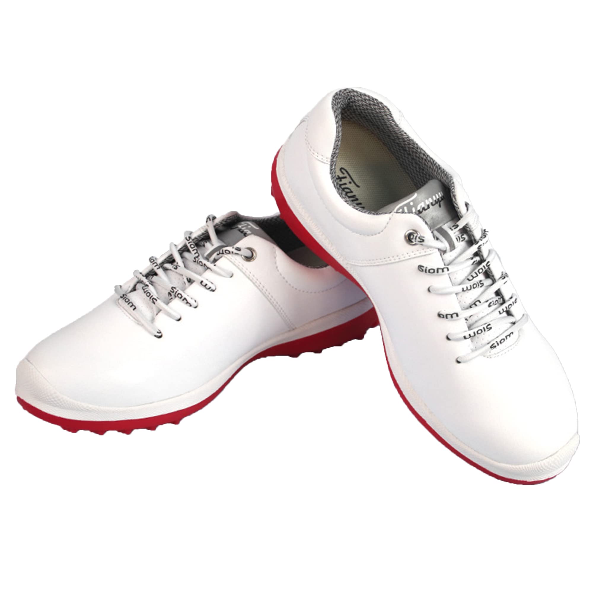 LIPPAN Professional Golf Shoes for Womens Outdoor Spikeless Golf Sneakers Non -Slip Comfortable Lightweight,White,4.5