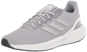 adidas women's runfalcon 3.0 sneaker, halo silver/silver metallic/core black, 7.5