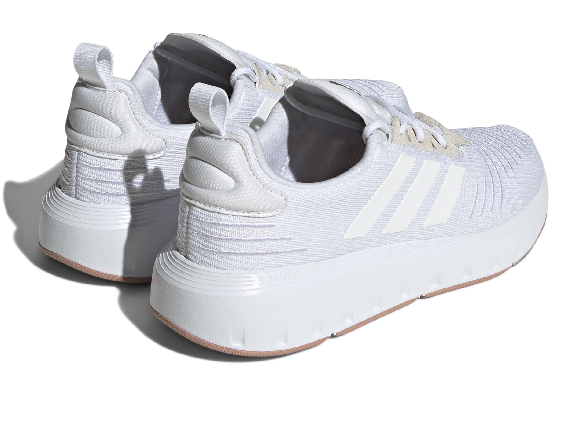 adidas womens Swift Run23 White/White/Gold Metallic 7.5