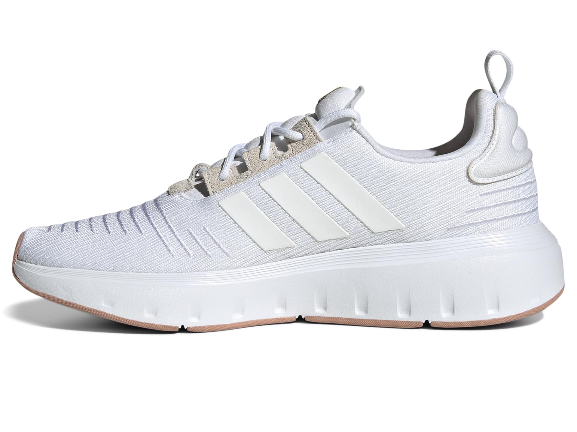 adidas womens Swift Run23 White/White/Gold Metallic 7.5