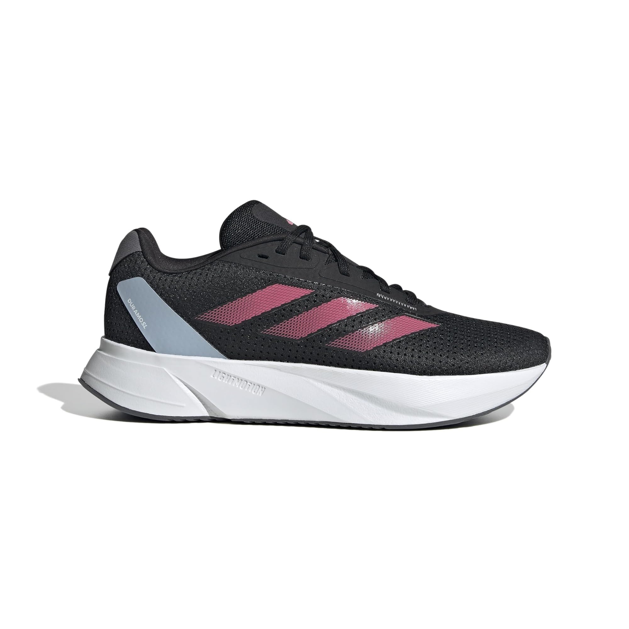 adidas Women's Duramo SL Sneaker, Core Black/Pink Fusion/Grey, 7