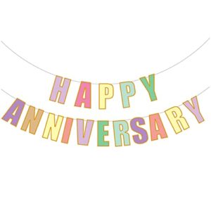 happy anniversary banner, wedding anniversary party funny paper sign party supplies
