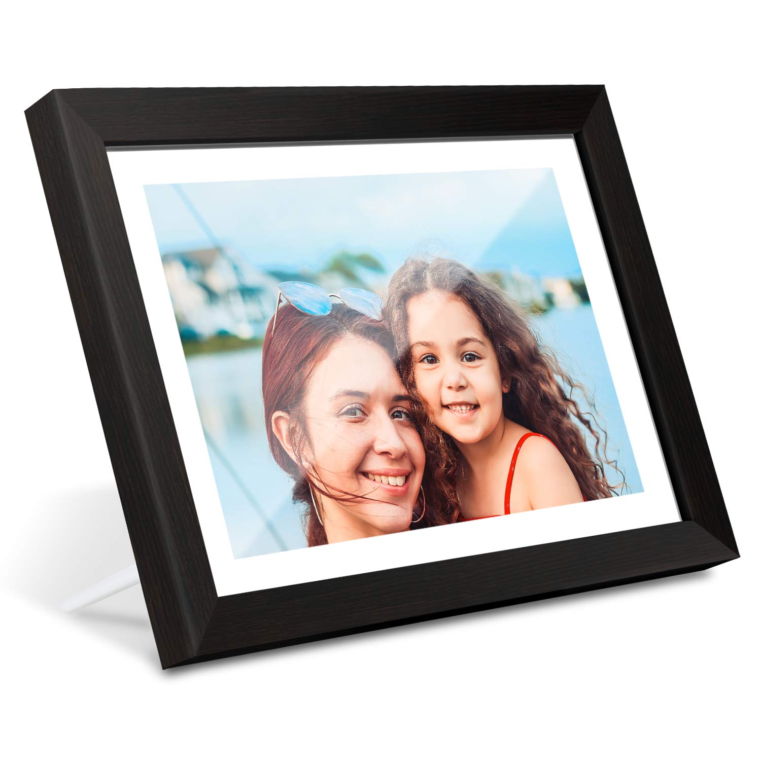 AEEZO Frameo 9 Inch WiFi Digital Picture Frame, IPS Touch Screen Smart Digital Photo Frame with 16GB Storage, Easy Setup to Share Moments Instantly via Frameo APP, Auto-Rotate, Wall Mountable (Black)