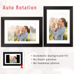 AEEZO Frameo 9 Inch WiFi Digital Picture Frame, IPS Touch Screen Smart Digital Photo Frame with 16GB Storage, Easy Setup to Share Moments Instantly via Frameo APP, Auto-Rotate, Wall Mountable (Black)