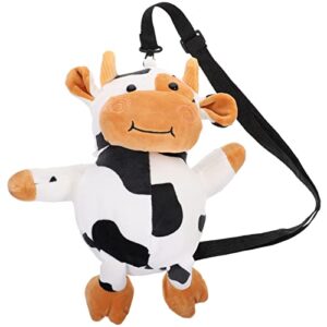 callaron cow crossbody bag cow plush backpack cow plush purse animal crossbody purse exquisite plush bag for women girls