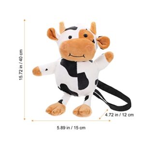 CALLARON Cow Crossbody Bag Cow Plush Backpack Cow Plush Purse Animal Crossbody Purse Exquisite Plush Bag for Women Girls