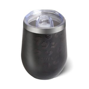 favia wine tumbler with lid 12oz vacuum insulated stainless steel wine cup leak-proof(rainforest)
