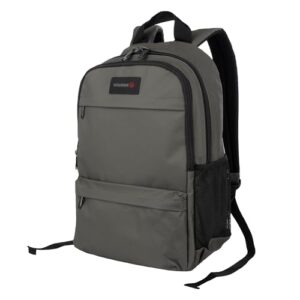 wolverine lightweight, water resistant rugged laptop backpack for travel or work, slimline-gunmetal, 27l