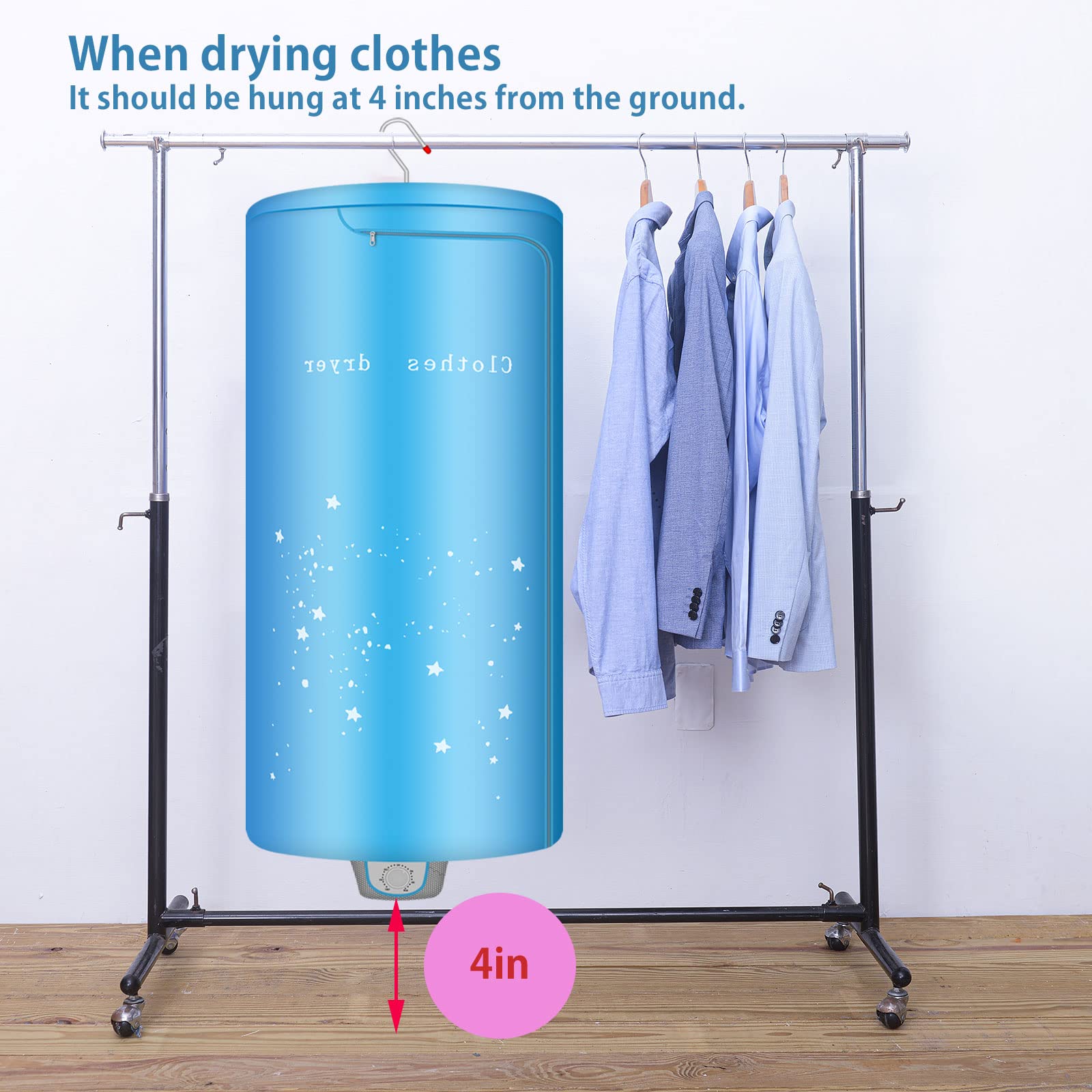 Nekithia Portable Dryer,Mini Electric Drying Rack,900W Small Children's Clothes Dryer,Portable Dryer for Apartments、Family,Travelling.