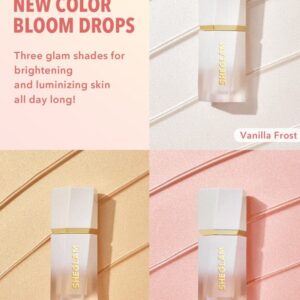 SHEGLAM Glow Bloom Liquid Waterproof Highlighter Long Lasting Cream Highlighter with Shimmer Dewy Finish - Vanilla Frost