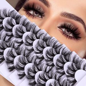 cluster mink lashes fluffy eyelashes long thick dramatic individual lashes extension wispy 6d volume eyelash 19-22mm zanlufly eyelashes pack