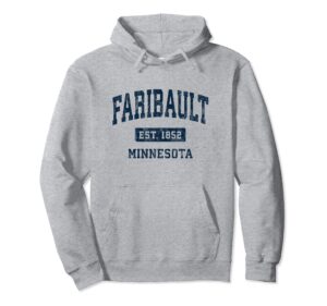 faribault minnesota mn vintage athletic sports design pullover hoodie