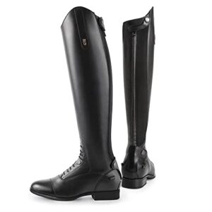 tredstep ladies' donatello iii field boots, size 41 full tall, black