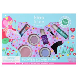 luna star naturals klee kids deluxe play makeup kit. gentle and non-toxic. made in usa. (flower power fairy)