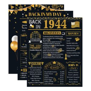 homanga 51 birthday decorations for men, 3 pieces 51 birthday anniversary posters, back in 1973 party decoration supplies, 51st gifts for men and women black gold 8x10 inch