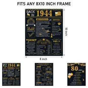 HOMANGA 51 Birthday Decorations for Men, 3 Pieces 51 Birthday Anniversary Posters, Back in 1973 Party Decoration Supplies, 51st Gifts for Men and Women Black Gold 8x10 Inch