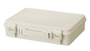 tenma lightweight and easy to handle plastic storage box, perfect for b5 size notebooks, sewing box, small items, hakot, off-white, width 11.4 x depth 9.1 x height 2.8 inches (29 x 23 x 7 cm) [size: