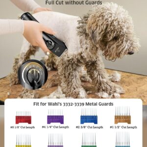 oneisall Dog Clippers for Grooming Doodles Poodles Thick Curly Hair,Low Noise Heavy Duty Dog Grooming Kit with Detachable Metal Blades