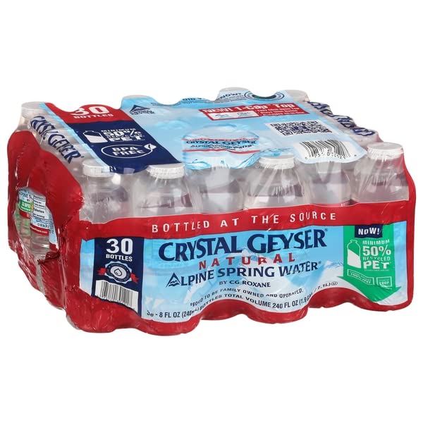 Crystal Geyser, Alpine Spring Water Natural, 30pk, 8 Ounce