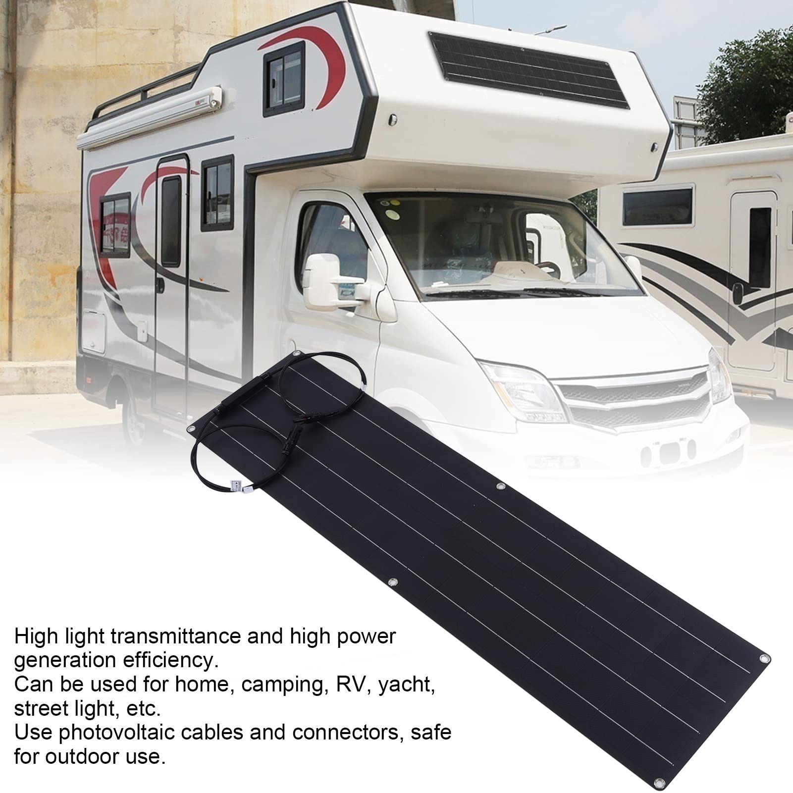 FTVOGUE Solar Panel Battery Charger 50W High Efficiency Flexible Solar Panel for Homes Camping RV Street Lights Solar Power Stations, Solar Controller