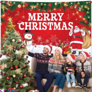 KatchOn, Christmas Banner for Christmas Decorations - XtraLarge, 72x44 Inch | Merry Christmas Backdrop for Christmas Party Decorations | Christmas Party Banner | Christmas Wall Banner for Photography