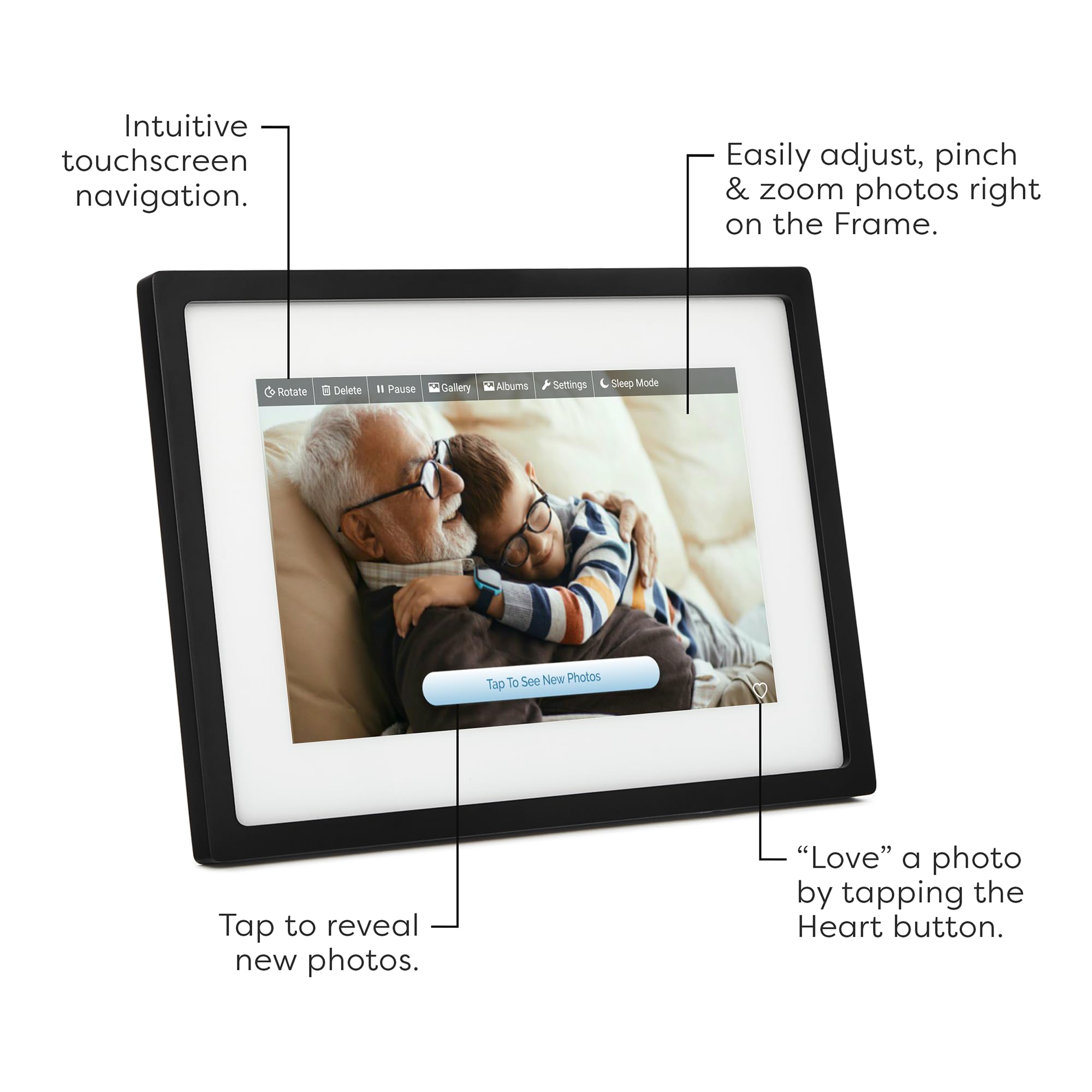 Skylight Digital Picture Frame 2 Pack: WiFi Enabled with Load from Phone Capability, Touch Screen Digital Photo Frame Display - Customizable Gift for Friends and Family - 10 Inch