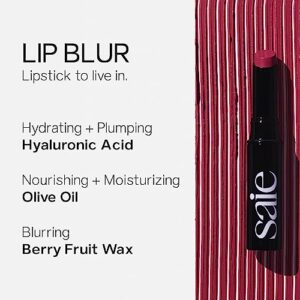 Saie Lip Blur Soft-Matte Hydrating Lipstick - Longwearing, Shine-Free + Hydrating Lip Color - Buildable Shades with Matte Coverage - Dada (0.07 oz)