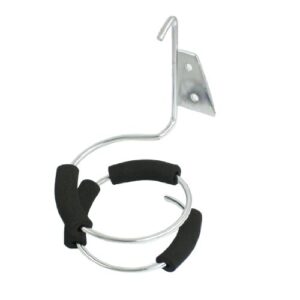 qtqgoitem metal wall mount coil rings double blower hair dryer holder black (model: 8c3 40d c1c dbb 48f)