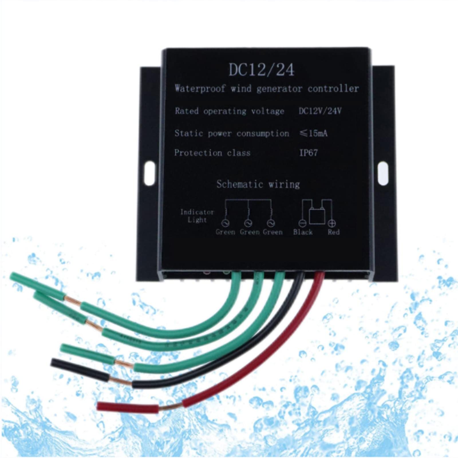 AISINILALAO 3000W 12V/24V/48V Wind Controller, for Three Phase AC 12V 24V 48V MPPT Wind Charge Controller for Wind Turbines Vertical Or Horizontal,12v