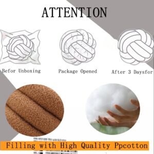 Vdoioe Knot Pillow Ball,Round Knot Throw Pillow Home Decorative Ball Pillow Soft Knotted Pillow for Living Room Bed Couch Sofa