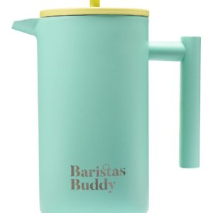 BaristasBuddy Stainless Steel French Press Coffee Maker - Insulated Brewer For Home, Camping Or Travel - Large 34oz Capacity