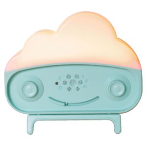 happiest baby snoobie smart white noise machine - portable baby sound machine with night light - 12 soothing sounds for sleep training, teal