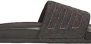 adidas Unisex Adilette Comfort Slide Sandal, Core Black/Preloved Yellow/Core Black, 15 US Men