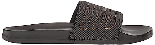 adidas Unisex Adilette Comfort Slide Sandal, Core Black/Preloved Yellow/Core Black, 15 US Men