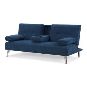 Lifestyle Solutions Maryland Convertible Sectional Sofa, Navy Blue