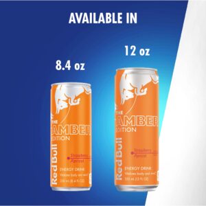 Red Bull Amber Edition Strawberry Apricot Energy Drink, 8.4 Fl Oz, 4 Cans