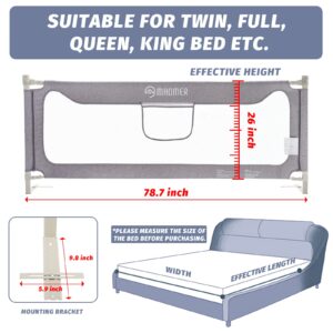 FAMILL Bed Rail for Toddlers,Toddler Bed Rail,Baby,Toddlers,Bed Safety Rails for Children,Fits Full Size Mattress,(Grey,1 Piece, 54")