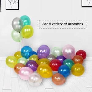 Balloons Assorted Colors, 130Pcs Party balloons for Birthday Wedding Supplies 10 Inch, 13 Kinds of Bright Pearlescent colored balloons Rainbow Latex Balloons for Christmas Valentines Day Decorations.…