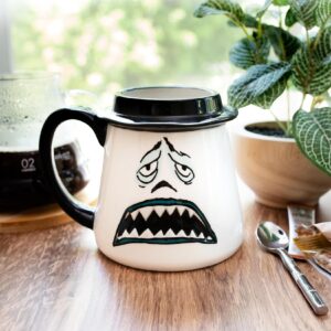 Disney The Nightmare Before Christmas Mayor Faces 3D Ceramic Mug | Large 20-Ounce Coffee Cup For Espresso, Tea