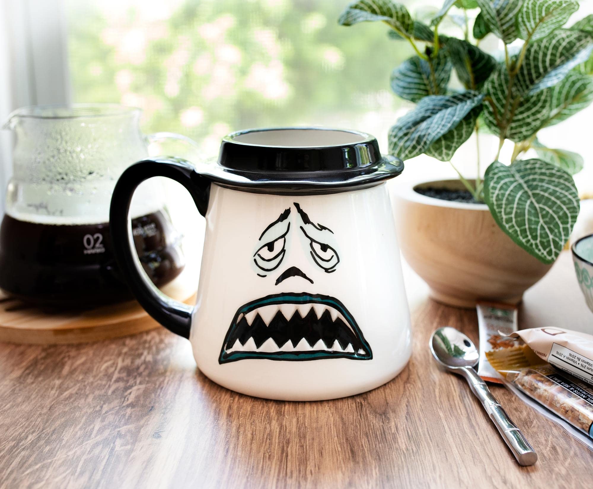 Disney The Nightmare Before Christmas Mayor Faces 3D Ceramic Mug | Large 20-Ounce Coffee Cup For Espresso, Tea