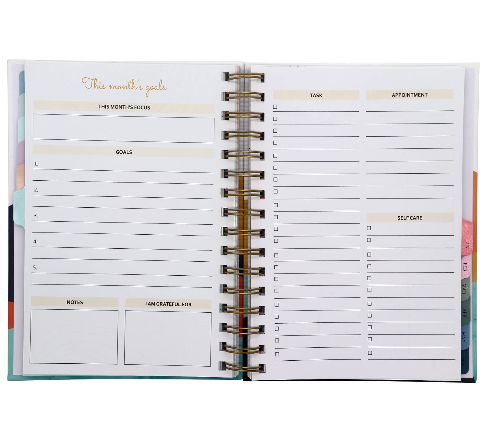 2023 Weekly and Monthly Planner - DRYEUUR Weekly Academic Planner 12 Monthly Tabs , 6.3"×8.4", Hardcover, Simple Design for Productivity