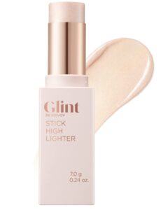 glint stick highlighter (dewy moon, 0.3oz) - multi-use illuminator stick, creamy & blendable color | korean skincare
