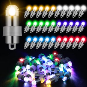 mudder 30 pieces christmas led balloon lights mini paper lantern lights bulbs battery powered waterproof for wedding graduation party diy crafts decoration(multicolored)