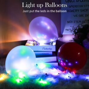 Mudder 30 Pieces Christmas LED Balloon Lights Mini Paper Lantern Lights Bulbs Battery Powered Waterproof for Wedding Graduation Party DIY Crafts Decoration(Multicolored)