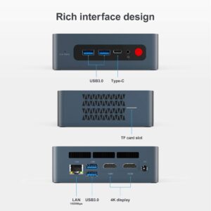 Beelink Mini PC Desktop Computers SEi8 8th Generation i5-8259U up to 3.8Ghz (4C/8T) 8GB 256GB Graphics 655 4K@30Hz Dual HDMI WiFi BT5.0 Gigabit Ethernet Supported