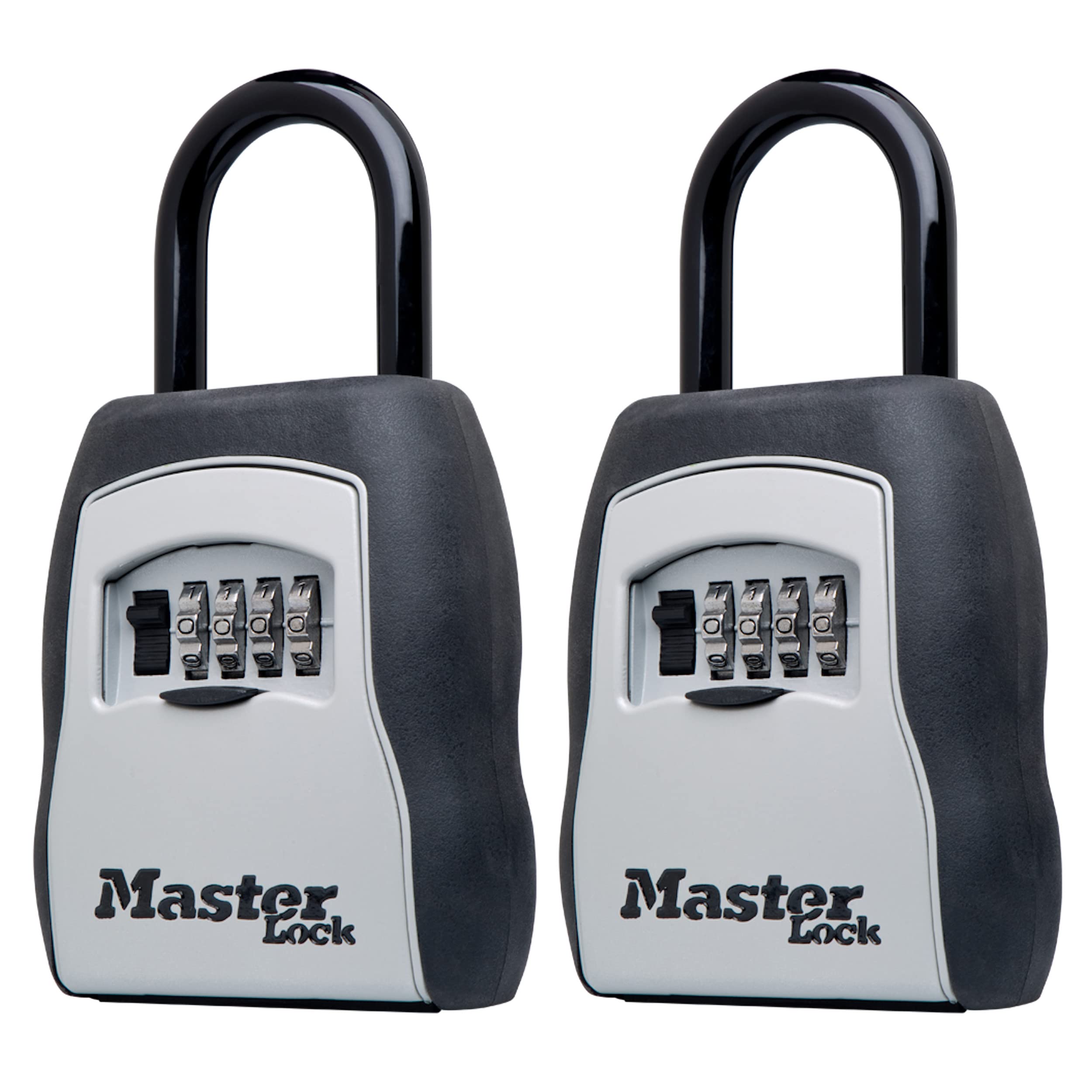 Master Lock Key Lock Box, Outdoor Lock Box for House Keys, Key Safe with Combination Lock, 5 Key Capacity, 2 Pack, 5400EC2, Black