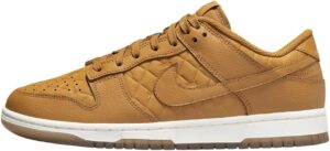 nike womens wmns dunk low dx3374 700 quilted wheat - size 10w