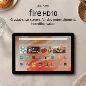 amazon fire hd 10 tablet, built for relaxation, 10.1" vibrant full hd screen, octa-core processor, 3 gb ram, latest model (2023 release), 32 gb, black