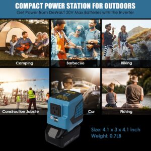 200W Power Inverter for Makita 18V Battery (Battery NOT Included) Portable Power Station w/AC Outlet USB-A Type-C Ports LED Light Outdoor Generator for Road Trip, Home Emergency, Laptop etc.