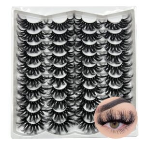 dramatic 25 mm mink lashes fluffy 5d mink eye lashes pack reusable long wispies false eyelashes bulk